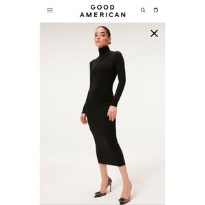 Good American long sleeve turtleneck dress